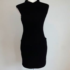 Black wool dress